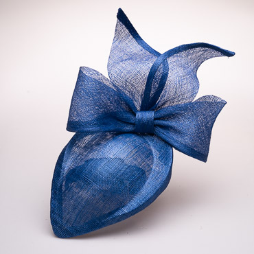 Royal Big Bow In The Back Of The Sinamay Pillbox Fascinator Adding Height