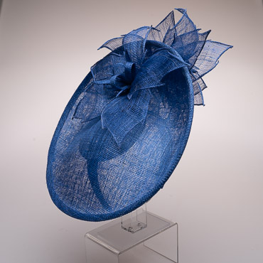 Royal Sinamay Flower On Top And Botton Of The Saucer Fascinator Headband