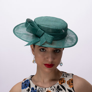 Sinamay Sailor Hat With Sinamay Bow Around The Crown