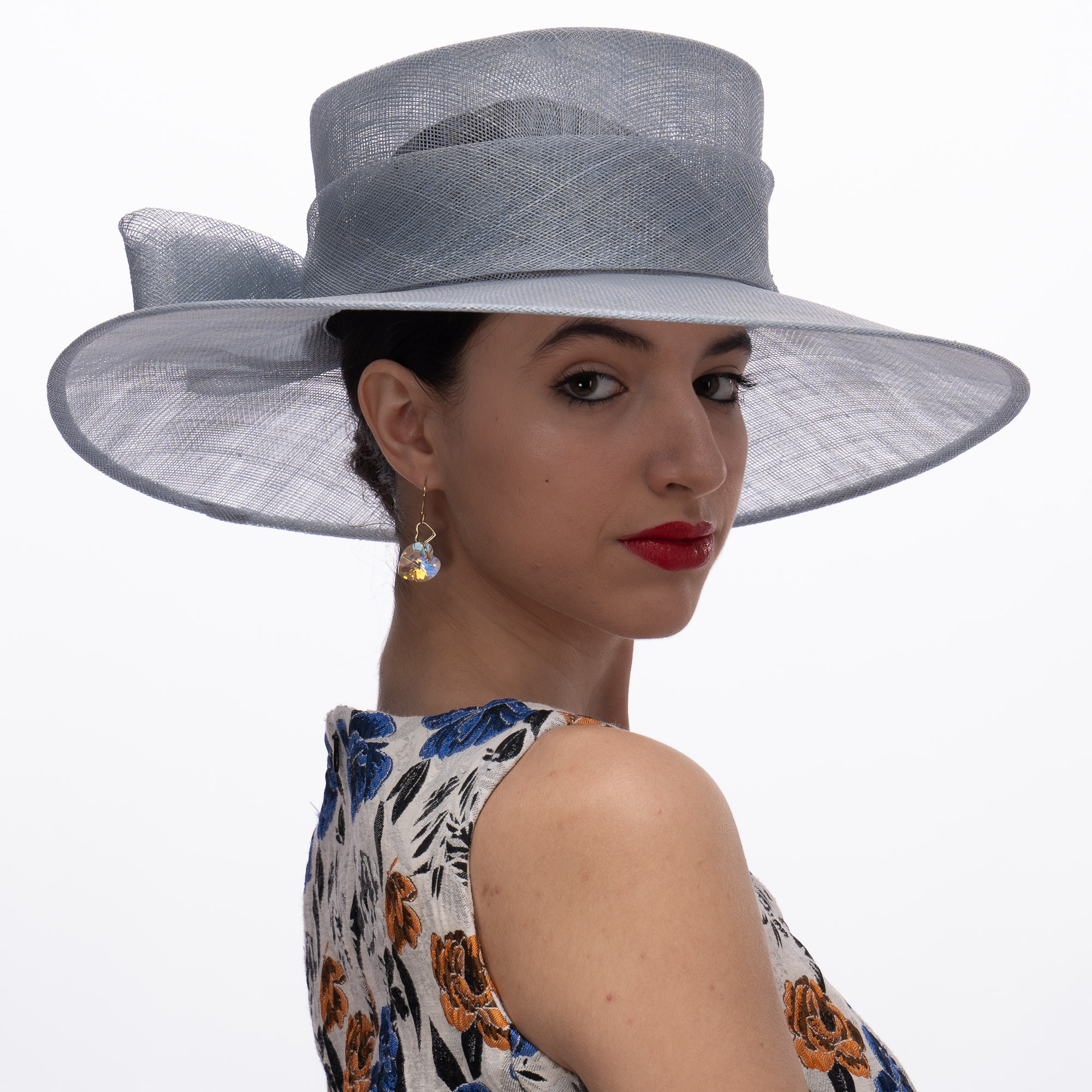 Classic Sinamay Downbrim Hat With Sinamay Ribbon Ribbon Bow 