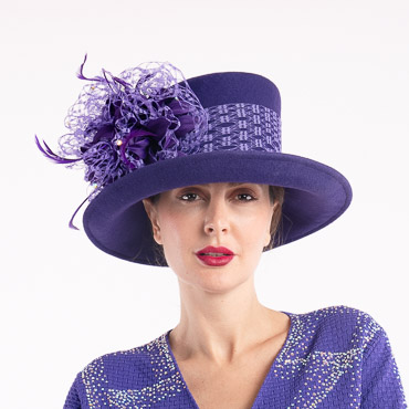 Wool Felt Chenille Hats - Sun Yorkos | KaKyCo Accessories display picture 3