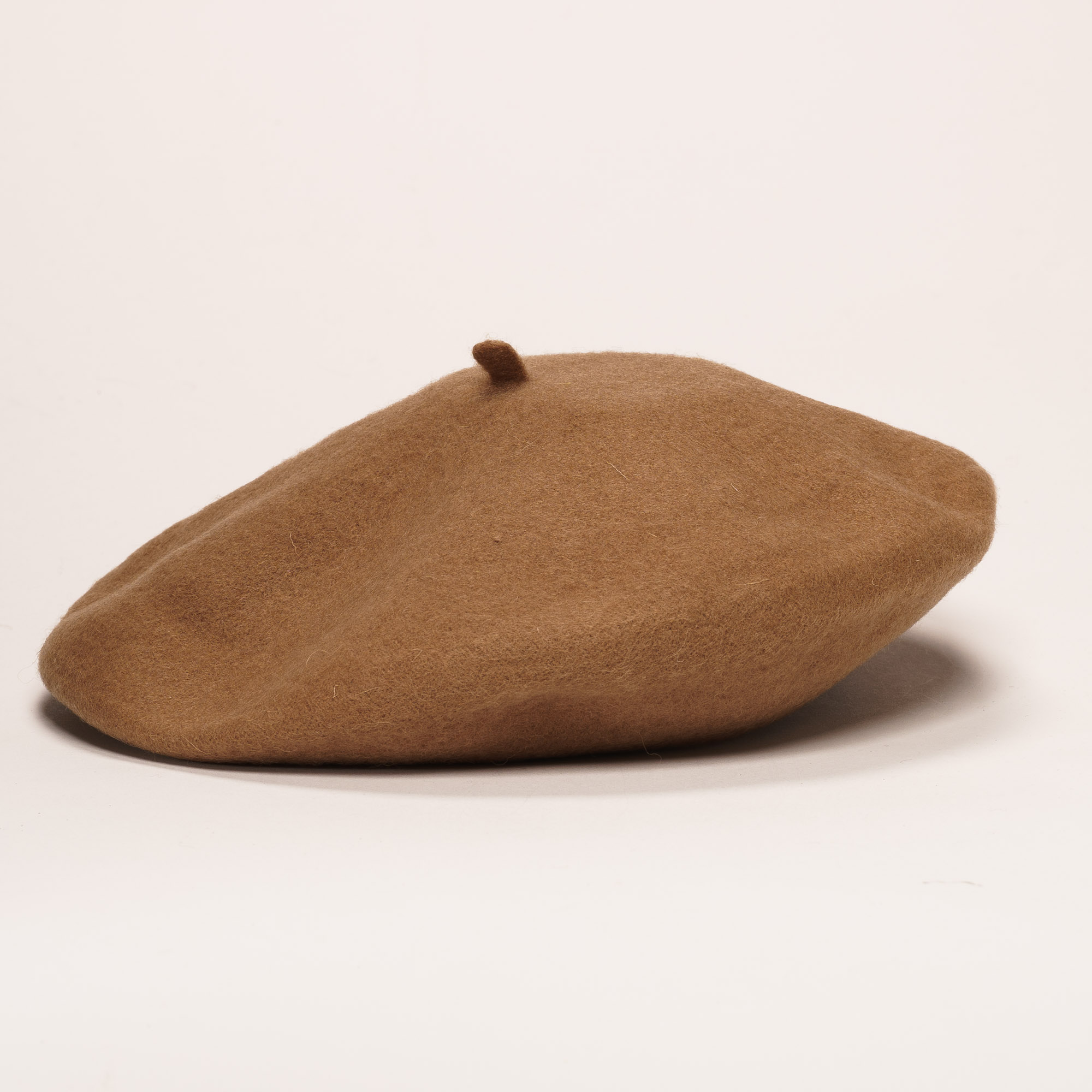 Women\'s Wool Felt Ribbon French Fashion Vintage Millinery Beret Hats Camel SOLENE - Camel Felt Fedora Hat with Double Ribbon Details  main image 2
