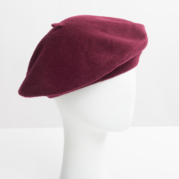 Wine Wool Felt French Beret Hats