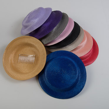 5" Blue Mini Top Hat Fascinator Base Available in 14 Colors 