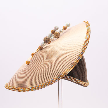 KaKyCo Hat with Silver Bow Satin Ribbon all year round hats - Sun Yorkos | KaKyCo  main image 3