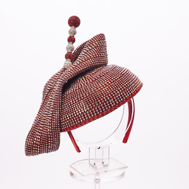 Luxury Rhinestone Embellished Sculptural Fascinator Headband