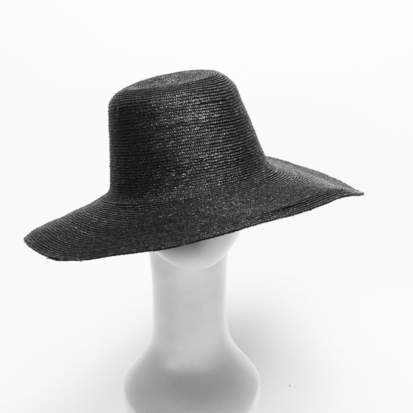 Black Wide Brim Milan Straw Hat Bodies 