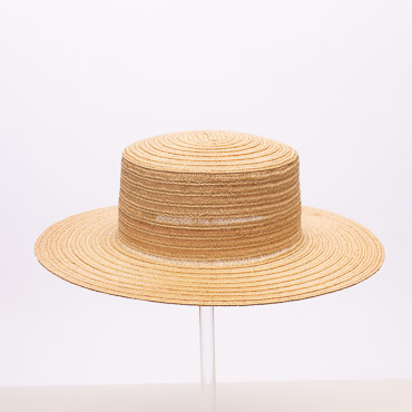 Blocked Natural Milan Raffia Hemp Straw Plain Hat Base- Sun  display picture 2
