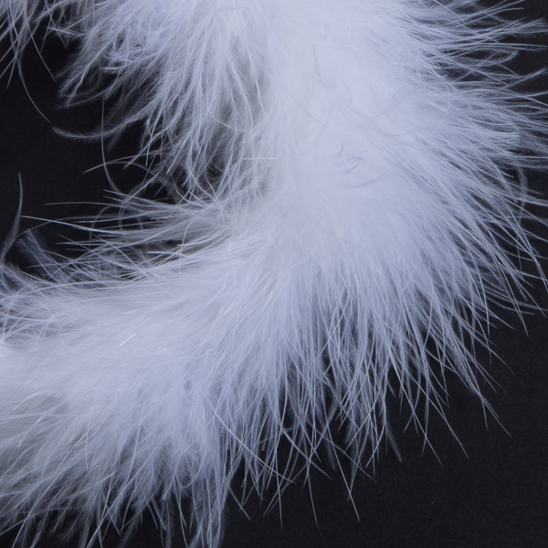 Sciarpa In Peluche Bianco Boa Piumato Marabou Piumette Bianche - Srls - Foto 3