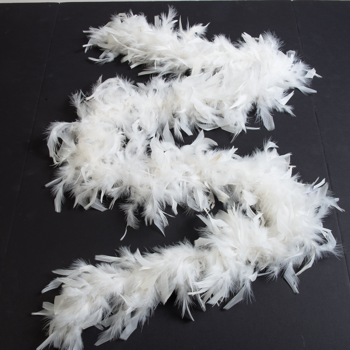 BLACK & GREY Feather Boa Marabou Feathers for Costumes, Trim