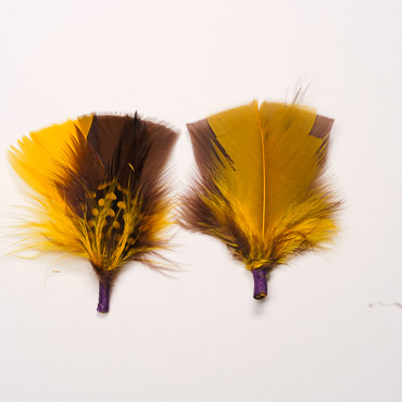 1 Dozen - Brown Stripped Rooster Coque Tail Feathers