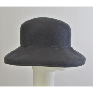 Black Telescope Pillbox Felt Plain Hats-W0107A-BLACK- Sun Black Telescope Pillbox Felt Plain Hats-W0107A-BLACK- Sun