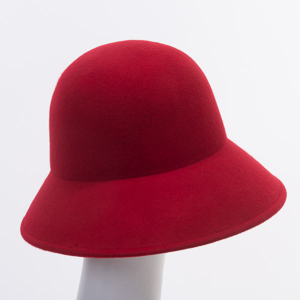 Wool Felt Cloche Plain Hats-W0157A 