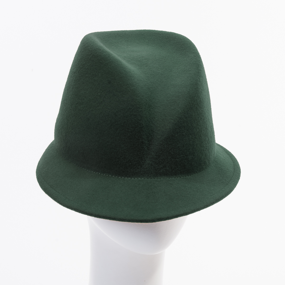Rifle Green Fancy Fedora Blocked 