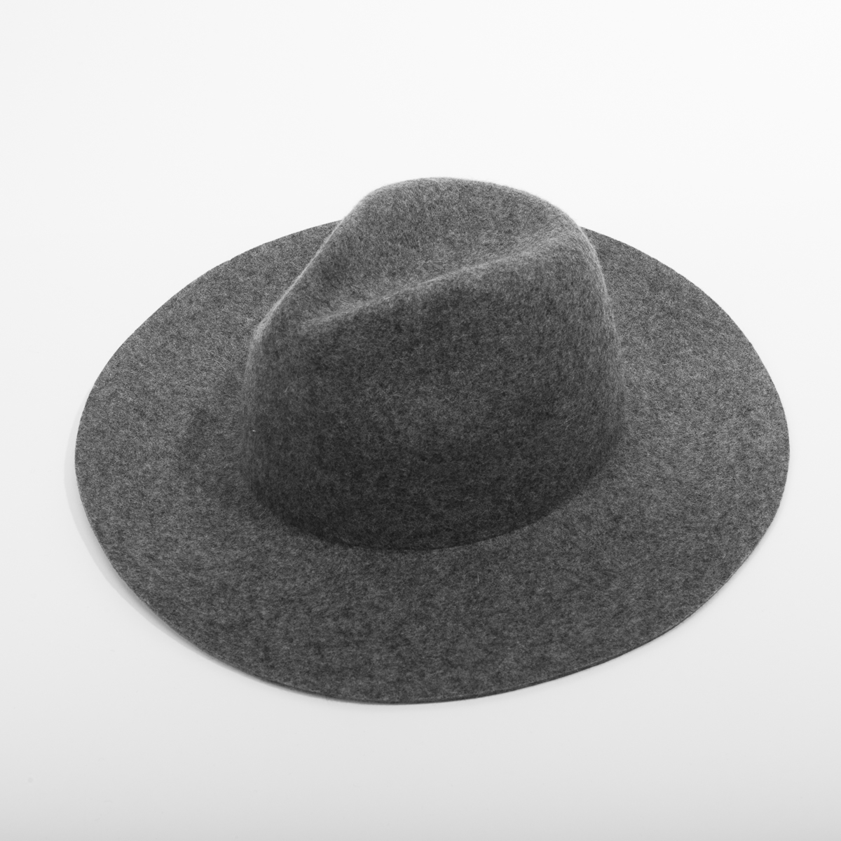 Wide Brim Gray Felt Hat Grey Flat Top Cowboy Hat | the Tycoon | Wide Brim Custom Fit  main image 3