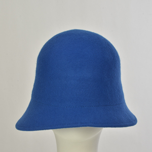 Wide Sloping Up Brim Up Brim Round Top Bowler Felt Plain Hats