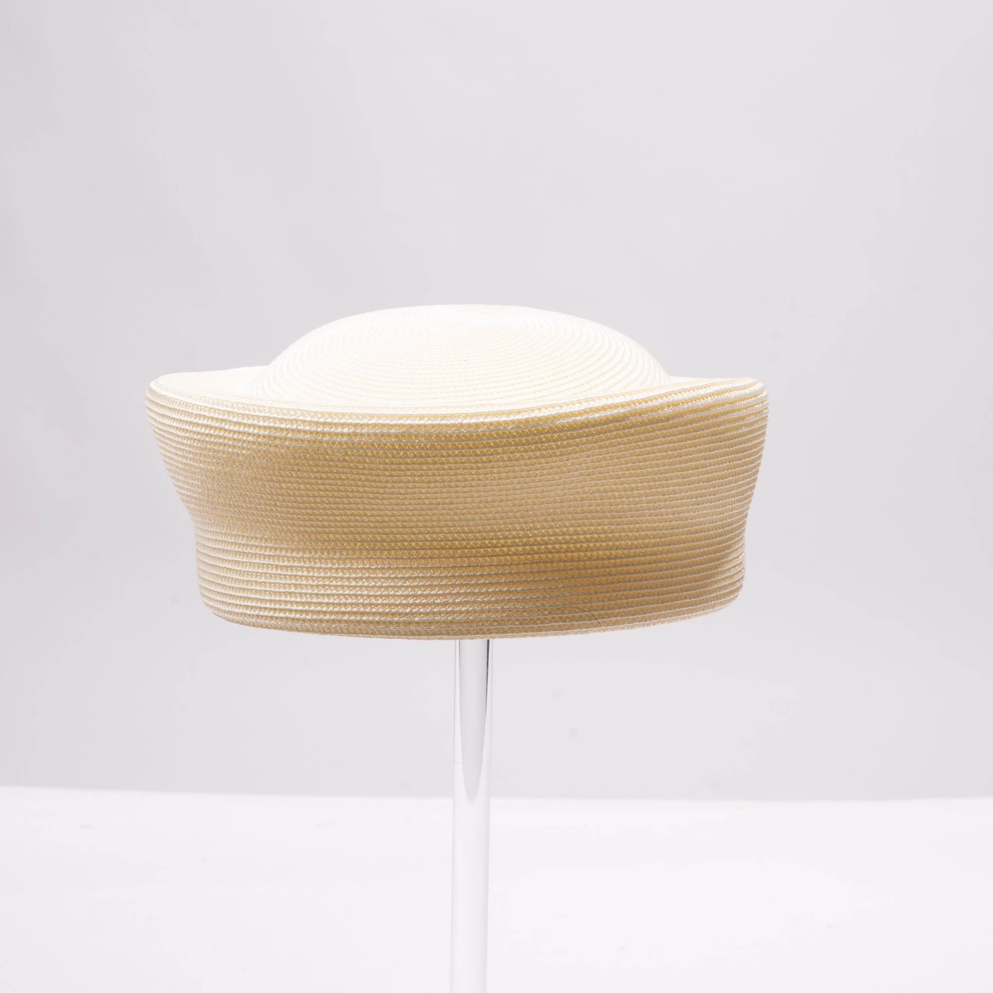 ★SCULPTOR★ Marine Pillbox Hat White SC25S607WH Art Snapback (White/White) – Aug11